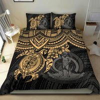 Vanuatu Polynesian Duvet Cover Set - Gold Turtle - Polynesian Pride