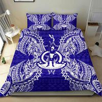 Polynesian Bedding Set - Vanuatu Duvet Cover Set Map Blue - Polynesian Pride