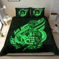 Polynesian Bedding Set - Vanuatu Duvet Cover Set Father And Son Green - Polynesian Pride