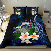 Samoa Polynesian Bedding Set - Turtle With Plumeria Flowers - Polynesian Pride