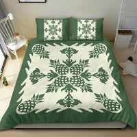Hawaiian Bedding Set Pineapple Pattern - Green - Polynesian Pride