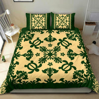 Hawaii Bedding Set - Hawaiian Quilt Turtle Dance Sea Pattern Bedding Set - Polynesian Pride