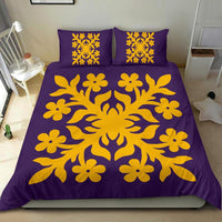 Hawaiian Bedding Set Royal Pattern - Black And Gold - C2 Style - Polynesian Pride