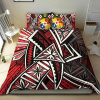 Tonga Polynesian Bedding Set - Tribal Flower Special Pattern Red Color - Polynesian Pride
