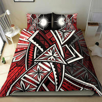 Marshall Islands Bedding Set - Tribal Flower Special Pattern Red Color - Polynesian Pride