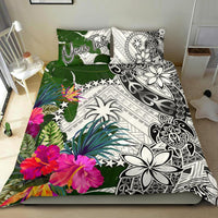 Chuuk Custom Personalised Bedding Set White - Turtle Plumeria Banana Leaf - Polynesian Pride