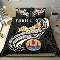 Tahiti Bedding Set - Tahiti Seal Polynesian Patterns Plumeria (Black) - Polynesian Pride