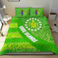 Cook Islands Bedding Set Polynesian Victorian Vibes Green - Polynesian Pride