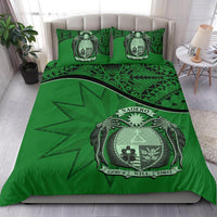 Nauru Duvet Cover Set - Nauru Bedding Flag & Coat Of Arms Green - Polynesian Pride
