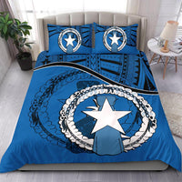 Northern Mariana Islands Duvet Cover Set - Northern Mariana Islands Flag Blue - Polynesian Pride