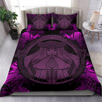 Hawaiian Map Madame Pele Polynesian Bedding Set Purple - Polynesian Pride
