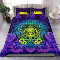 Polynesian Hawaii Duvet Cover Set - Hawaiian Tiki (Purple) PURPLE - Polynesian Pride