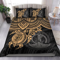 Vanuatu Polynesian Duvet Cover Set - Gold Turtle GOLD - Polynesian Pride