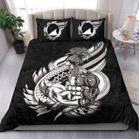 Polynesian Bedding Set - Tokelau Duvet Cover Set Father And Son Black - Polynesian Pride