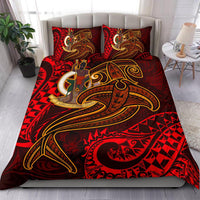 Vanuatu Polynesian Bedding Set - Red Shark Polynesian Tattoo - Polynesian Pride