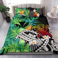 Kanaka Maoli (Hawaiian) Bedding Set, Polynesian Pineapple Banana Leaves Turtle Tattoo - Polynesian Pride