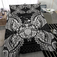 Polynesian Bedding Set - Hawaii Turtle Duvet Cover Set Map Black - Polynesian Pride