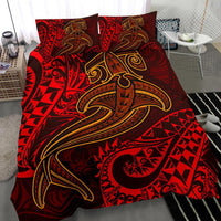 Polynesian Bedding Set - Red Shark Polynesian Tattoo - Polynesian Pride