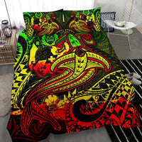 Tonga Bedding Set - Reggae Shark Polynesian Tattoo - Polynesian Pride