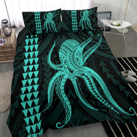 Hawaii Octopus KaKau Polynesian Bedding Set - Turquoise - Polynesian Pride