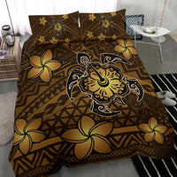 Hawaii Mix Polynesian Turtle Plumeria Bedding Set - AH - Nick Style - Brown - Polynesian Pride