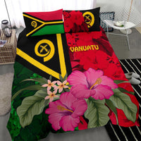 Vanuatu Bedding Set - Vanuatu Flag with Hibiscus - Polynesian Pride