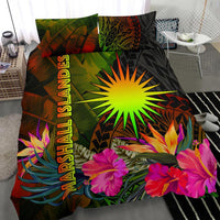 Marshall Islands Polynesian Bedding Set - Hibiscus and Banana Leaves - Polynesian Pride