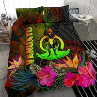 Vanuatu Polynesian Bedding Set - Hibiscus and Banana Leaves - Polynesian Pride