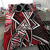 Cook Islands Bedding Set - Tribal Flower Special Pattern Red Color - Polynesian Pride