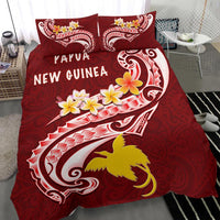 Papua New Guinea Bedding Set - PNG Seal Polynesian Patterns Plumeria - Polynesian Pride