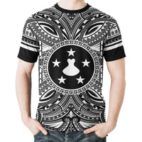 Austral Islands T Shirt Austral Islands Coat of Arms Polynesian White Black - Polynesian Pride