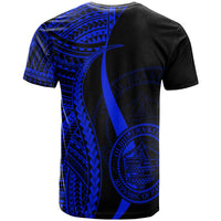 Palau T Shirt Blue Polynesian Tentacle Tribal Pattern - Polynesian Pride