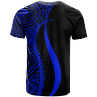 Micronesia T Shirt Blue Micronesian Tentacle Tribal Pattern - Polynesian Pride