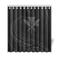 Kanaka Shower Curtain - Gray - Frida Style - Polynesian Pride