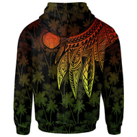 Northern Mariana Islands Polynesian Custom Hoodie Polynesian Wings Reggae - Polynesian Pride