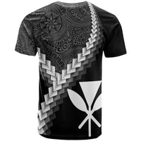 Hawaii Kanaka Maoli T Shirt Coat of Arms With Polynesian Tattoo - Polynesian Pride