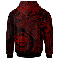 Federated States of Micronesia Hoodie Humpback Whale & Coat of Arms Red - Polynesian Pride