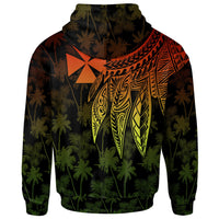Wallis and Futuna Custom Zip up Hoodie Polynesian Wings Reggae - Polynesian Pride