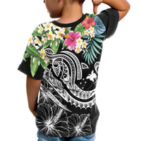 Papua New Guinea Polynesian T Shirt Summer Plumeria (Black) - Polynesian Pride