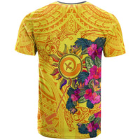 Polynesian T Shirt Vanuatu Symbols With Hibiscus - Polynesian Pride
