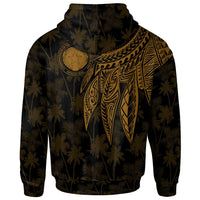 Northern Mariana Islands Polynesian Custom Hoodie Polynesian Wings Golden - Polynesian Pride