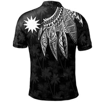 Nauru Custom Polo Polynesian Wings (White) - Polynesian Pride