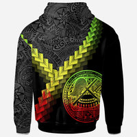 Samoa Hoodie Samoa Coat of Arms With Polynesian Tattoo Reggae - Polynesian Pride