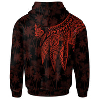 Wallis and Futuna Hoodie Polynesian Wings Red - Polynesian Pride
