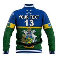 (Custom Text and Number) Solomon Islands National Day Baseball Jacket Independence Day Tapa Pattern LT13 - Polynesian Pride