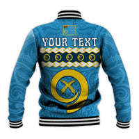 (Custom Personalised) Sanma Province Baseball Jacket Vanuatu Pig Tusk Polynesian Flag Style LT14 - Polynesian Pride