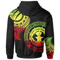 Northern Mariana Islands Custom Hoodie Northern Mariana Islands Tatau Reggae Patterns - Polynesian Pride