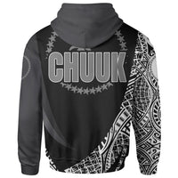 Chuuk State Hoodie White Polynesian Patterns Sport Style - Polynesian Pride
