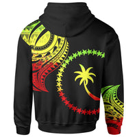 Chuuk State Zip Hoodie Chuuk State Tatau Reggae Patterns - Polynesian Pride