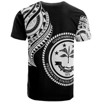 Federated States of Micronesia Custom T Shirt Federated States of Micronesia Tatau White Patterns - Polynesian Pride